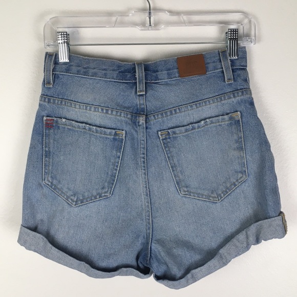 BDG Urban Outfitters Mom High Rise Denim Jean Shorts in Blue - Picture 10 of 10